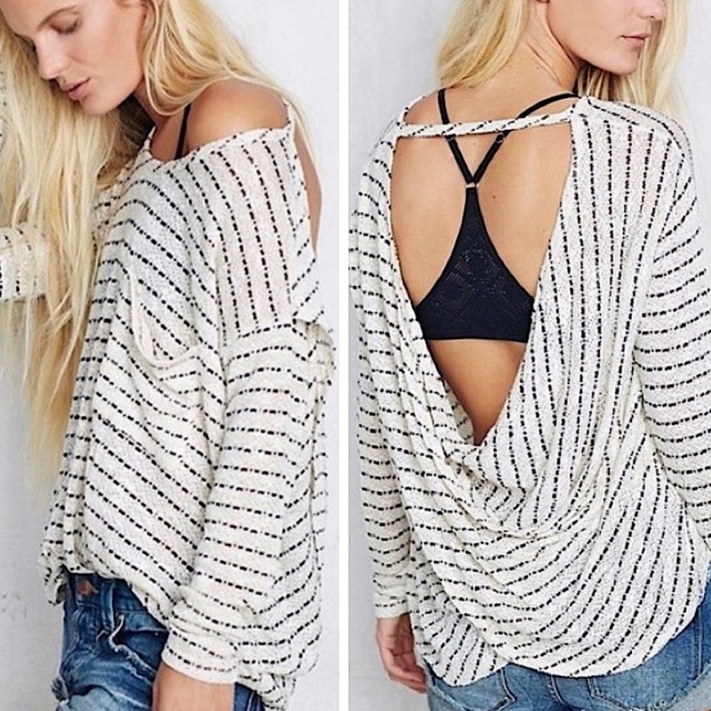 Free People Angel Island Open Back Sweater
